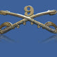 9th CAVALRY SWORDS SABERS  MILITARY HAT PIN REGIMENT BADGE BUFFALO SOLDIERS