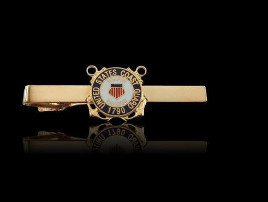 U.S COAST GUARD TIE BAR TIE TAC  CLIP ON STYLE  U.S.A MADE SEMPER PARATUS