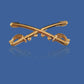 U.S MILITARY CAVALRY METAL HAT BADGES PIN CROSSED SABERS SWORDS LARGE PIN 2 1/4