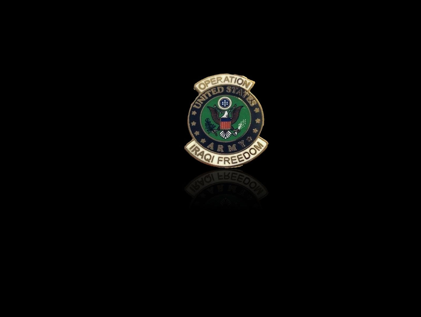 U.S MILITARY ARMY OPERATION IRAQI FREEDOM HAT LAPEL PIN OIF