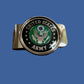 U.S MILITARY ARMY MONEY CLIP BRASS CONSTRUCTION OFFICIAL ARMY PRODUCT