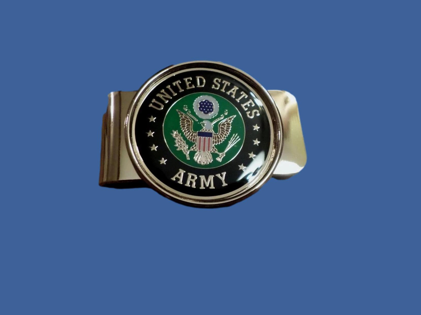 U.S MILITARY ARMY MONEY CLIP BRASS CONSTRUCTION OFFICIAL ARMY PRODUCT