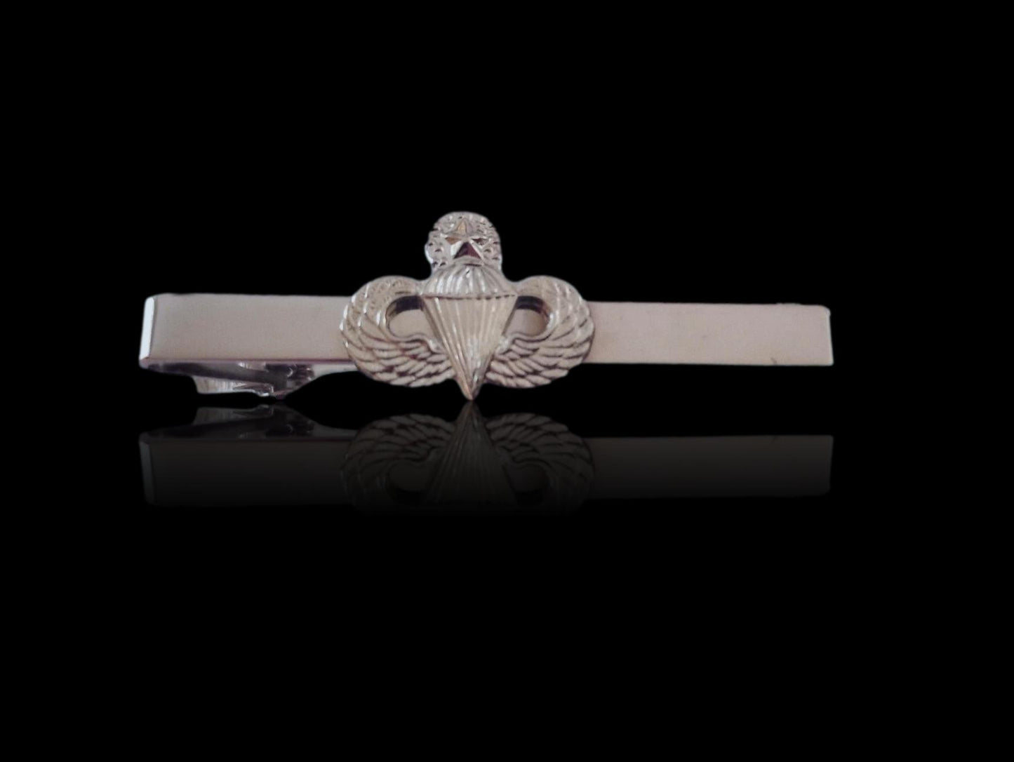 U.S MILITARY ARMY MASTER JUMP WINGS TIE BAR TIE TAC CLIP ON STYLE U.S.A MADE