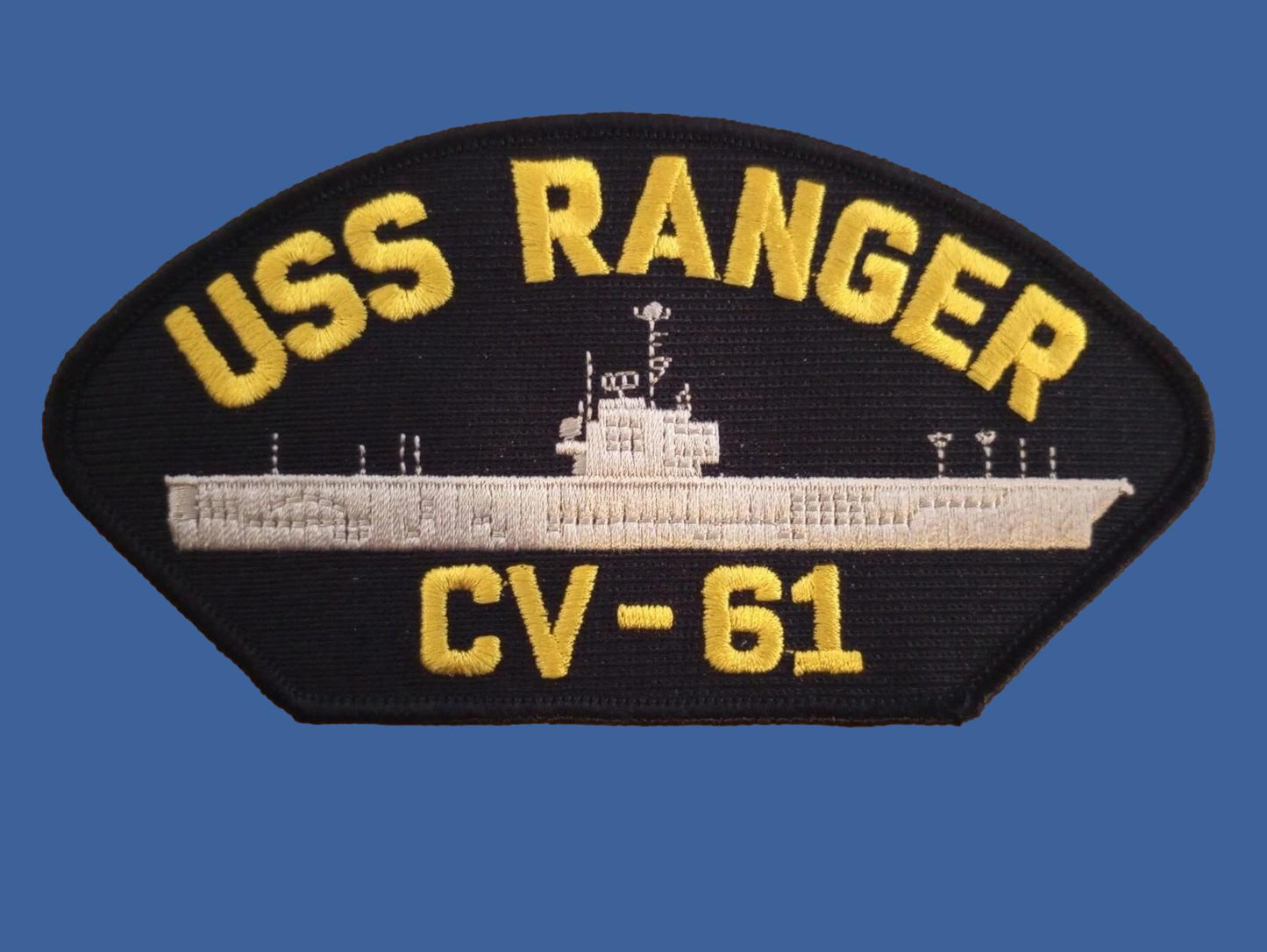 U.S NAVY SHIP HAT PATCH. USS RANGER CV-61 SHIP PATCH U.S.A MADE NAVY CARRIER