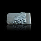 U.S MILITARY NAVY SEABEES STAINLESS STEEL MONEY CLIP U.S.A MADE NEW IN BAGS