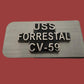 US MILITARY NAVY USS FORRESTAL CARRIER CV-59 STAINLESS STEEL MONEY CLIP USA MADE
