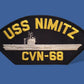 USS NIMITZ CVN-68 U.S NAVY CARRIER SHIP HAT PATCH U.S.A MADE HEAT TRANSFER