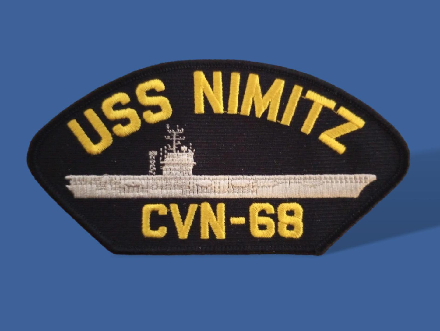 USS NIMITZ CVN-68 U.S NAVY CARRIER SHIP HAT PATCH U.S.A MADE HEAT TRANSFER