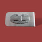 MILITARY ARMY COMBAT ACTION BADGE STAINLESS STEEL MONEY CLIP CAB U.S.A MADE