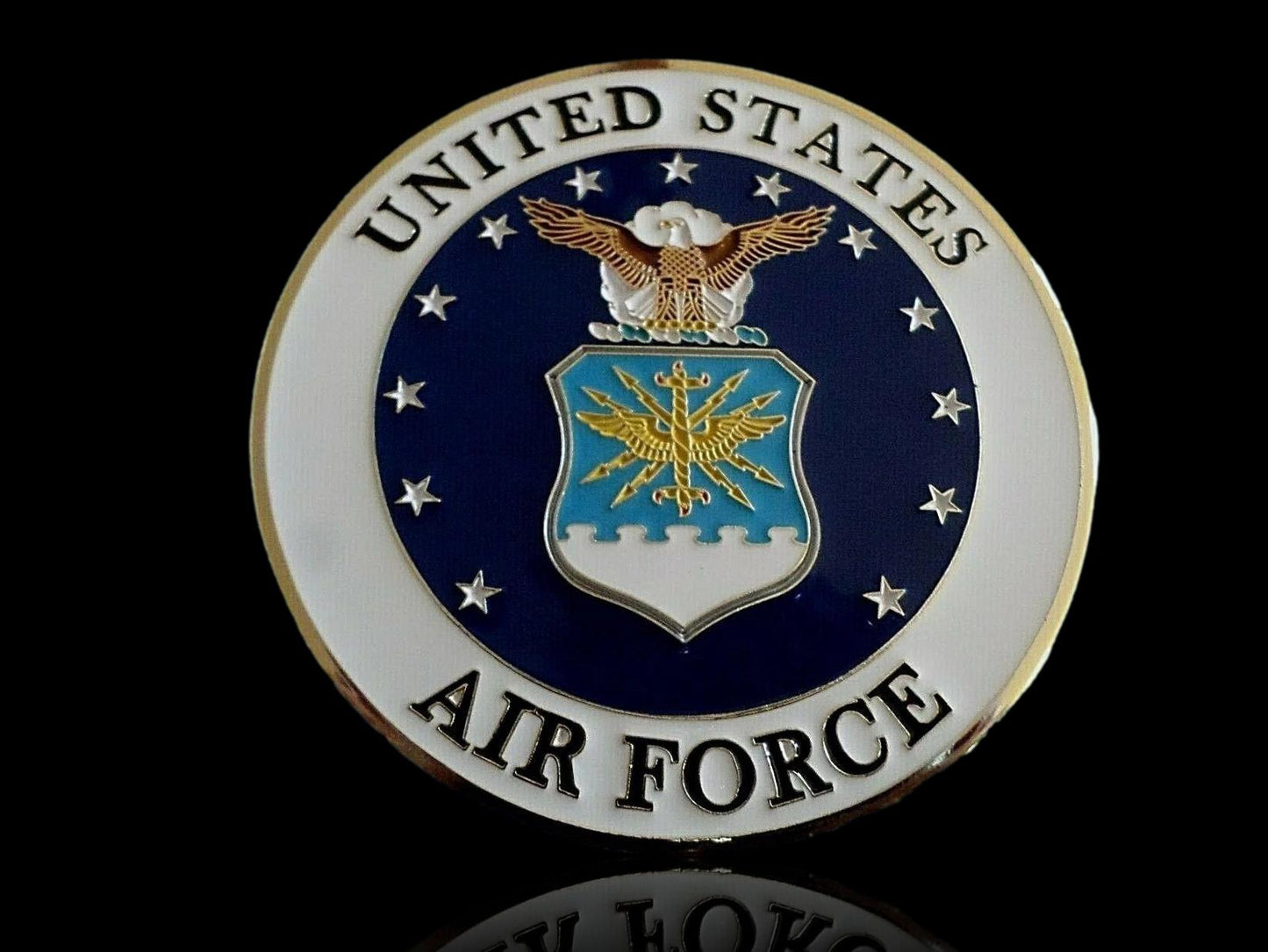 AIR FORCE AUTOMOBILE GRILL BADGE ALL WEATHER EMBLEM AUTO HOME MEDALLION