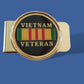 U.S MILITARY VIETNAM VETERAN DELUXE MONEY CLIP BRASS CONSTRUCTION ENAMEL FINISH