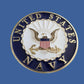 U.S NAVY AUTOMOBILE GRILL BADGE ALL WEATHER EMBLEM AUTO HOME MEDALLION