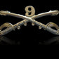 9th CAVALRY SWORDS SABERS  MILITARY HAT PIN REGIMENT BADGE BUFFALO SOLDIERS