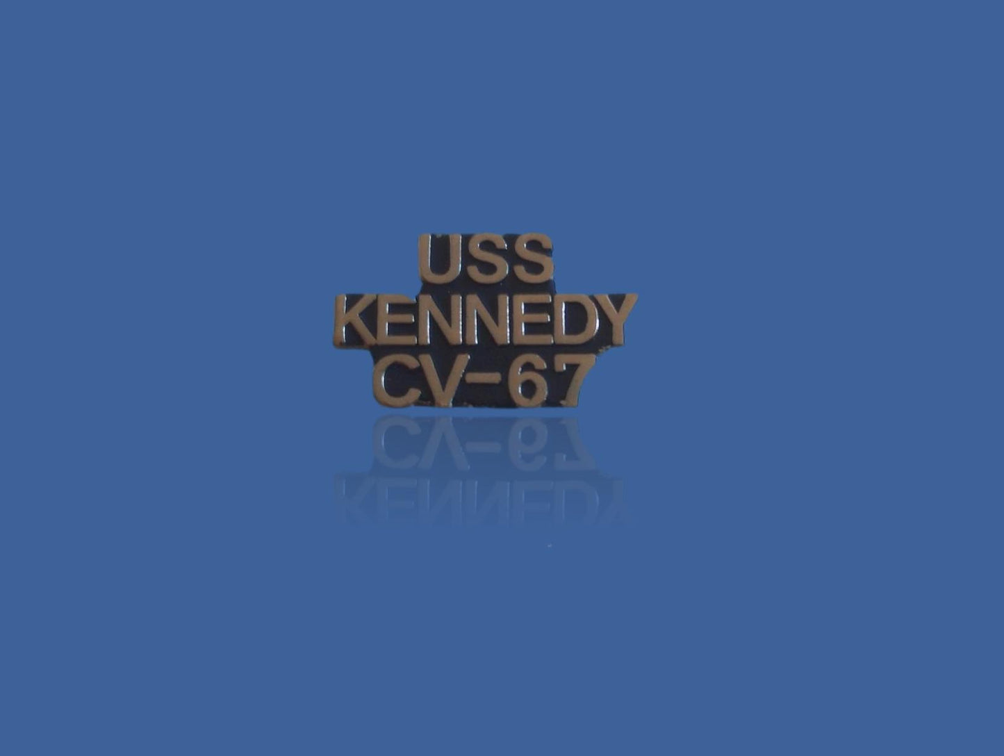 U.S MILITARY NAVY SHIP USS KENNEDY  CV-67 HAT LAPEL PIN CLUTCH BACK