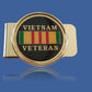 U.S MILITARY VIETNAM VETERAN DELUXE MONEY CLIP BRASS CONSTRUCTION ENAMEL FINISH