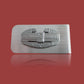 MILITARY ARMY COMBAT ACTION BADGE STAINLESS STEEL MONEY CLIP CAB U.S.A MADE