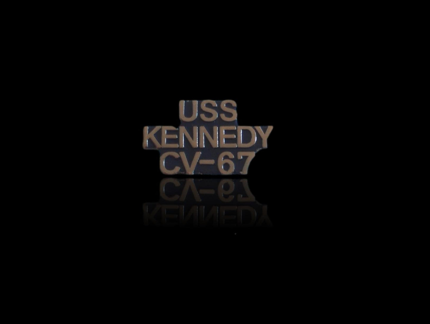 U.S MILITARY NAVY SHIP USS KENNEDY  CV-67 HAT LAPEL PIN CLUTCH BACK
