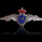 BRITISH ROYAL AIR FORCE MILITARY WINGS BADGE 3 1/4" DOUBLE POST METAL PIN