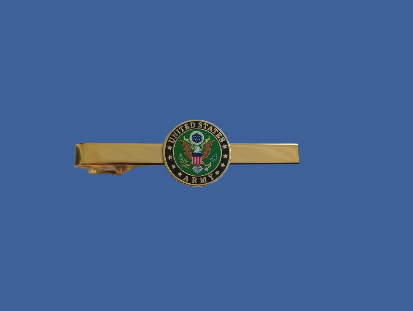 U.S MILITARY ARMY TIE BAR OR TIE TAC CLIP ON TYPE UNITED STATES ARMY U.S.A MADE