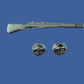 U.S MILITARY M-1 GARAND RIFLE HAT LAPEL PIN DOUBLE POST CLUTCH BACK GOOD QUALITY