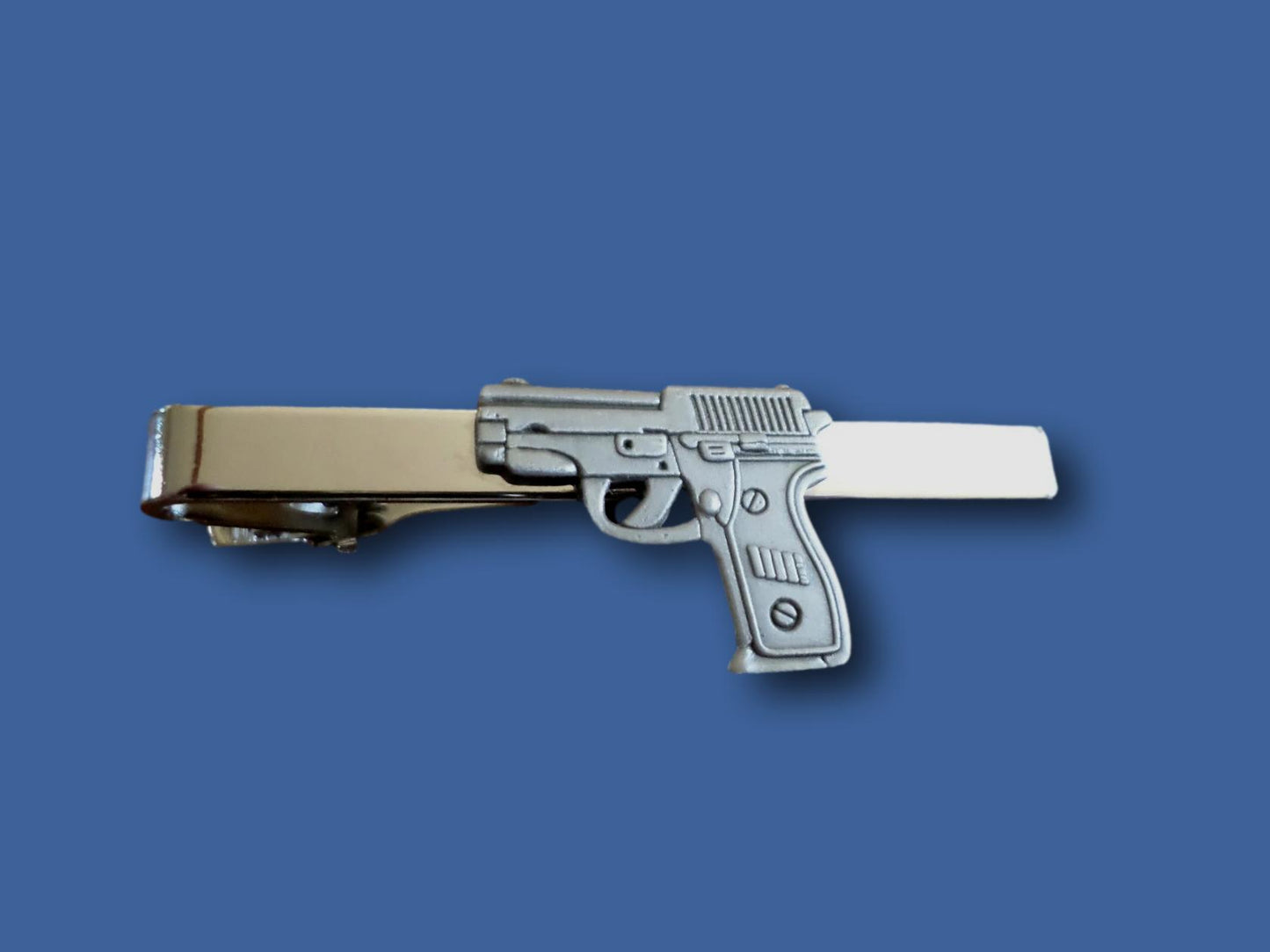 9 MM AUTOMATIC HAND GUN TIE BAR TIE TAC U.S.A MADE NEW 9MM AUTO
