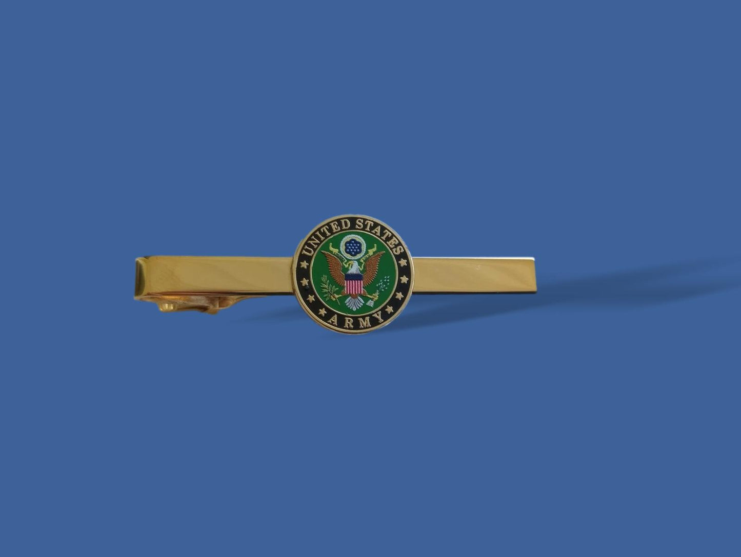 U.S MILITARY ARMY TIE BAR OR TIE TAC CLIP ON TYPE UNITED STATES ARMY U.S.A MADE