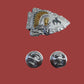 Native American Chief Arrow Head Lapel Pin Tie Tac Hat Pin Double Post Back