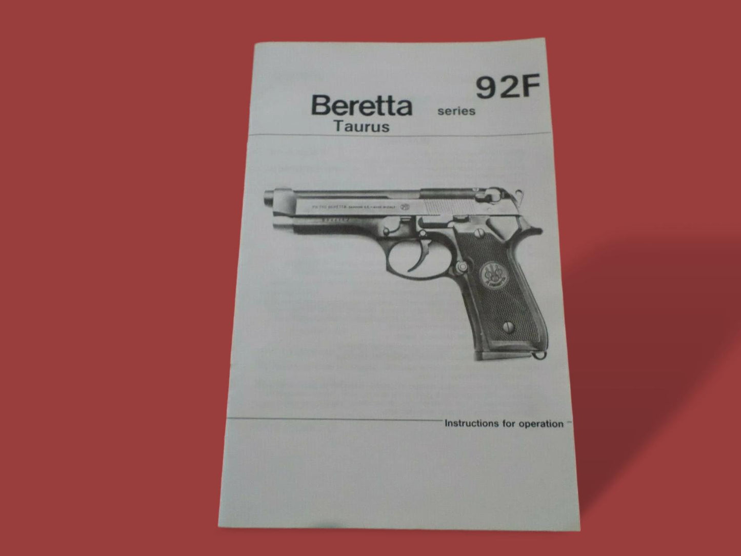 U.S ARMY BERETTA TAURUS HANDBOOK 92F TM PISTOL OPERATORS MAINTENANCE INSTRUCTION