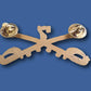 U.S MILITARY 7th CAVALRY PIN METAL HAT BADGE CROSSED SABERS SWORDS GEORGE CUSTER
