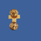 GOLD CHAPLAIN CROSS HAT PIN CHRISTIAN CROSS GOLD IN COLOR LAPEL PIN