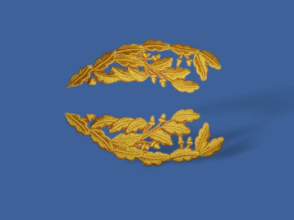 U.S MILITARY EMBROIDERED NAVY SCRAMBLED EGGS IRON ON FOR ADMIRAL OR GENERAL