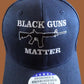 BLACK GUNS MATTER 6 PANEL CAP EMBROIDERED HAT 2nd AMENDMENT NAVY BLUE