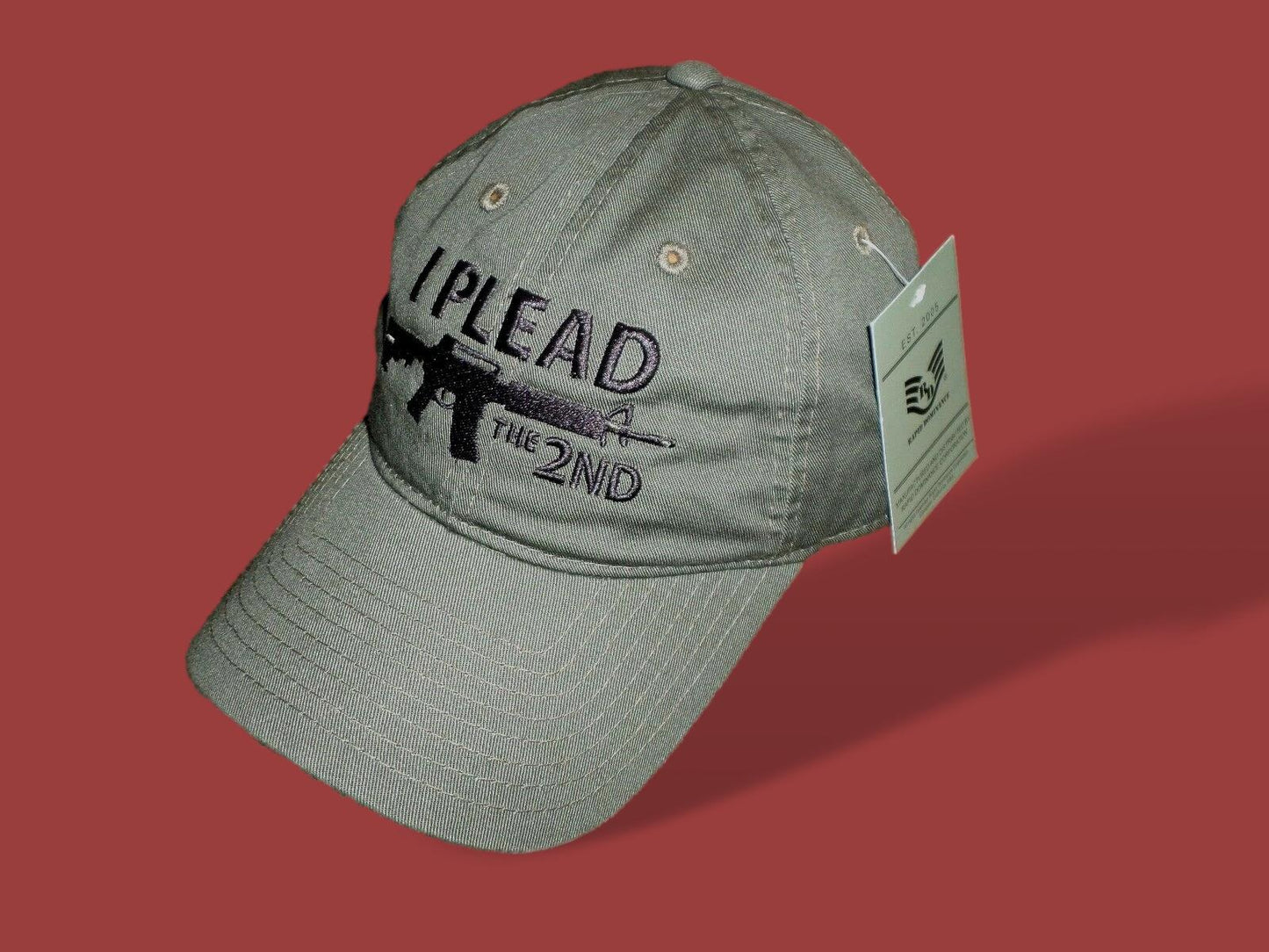 I Plead The 2nd Amendment Hat Embroidered Polo green Baseball Cap Relaxed Fit