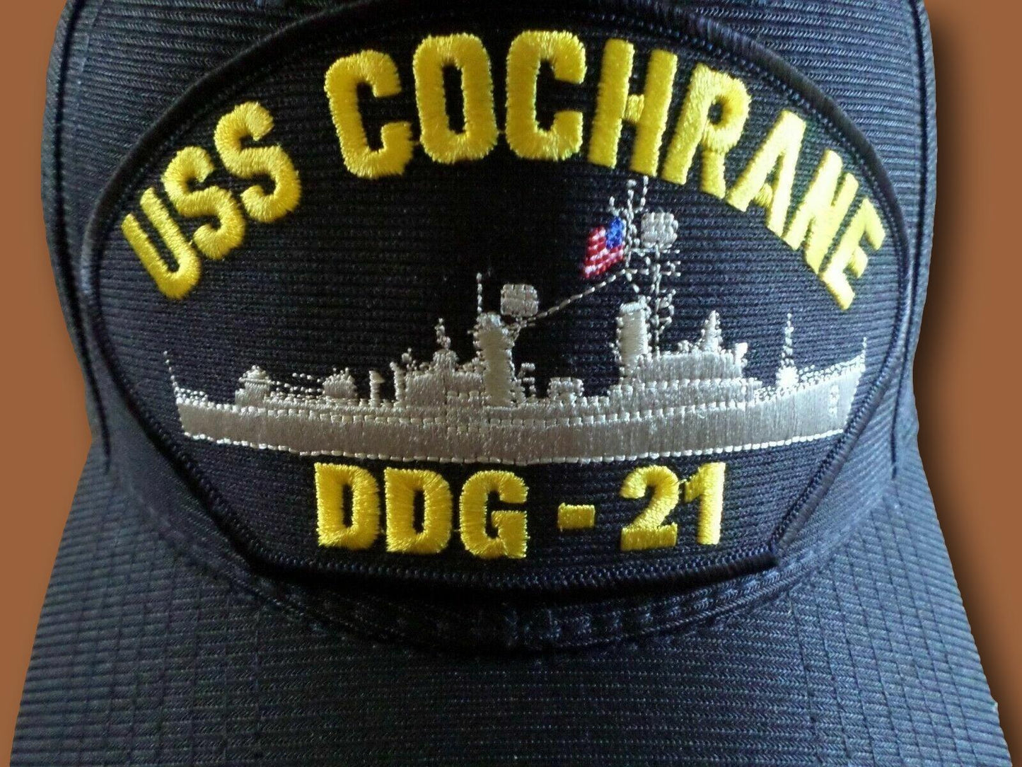 USS COCHRANE DDG-21 NAVY SHIP HAT U.S MILITARY OFFICIAL  BALL CAP U.S.A MADE