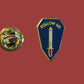 U.S MILITARY ARMY INFANTRY SCHOOL FOLLOW ME LAPEL PIN HAT PIN MINIATURE