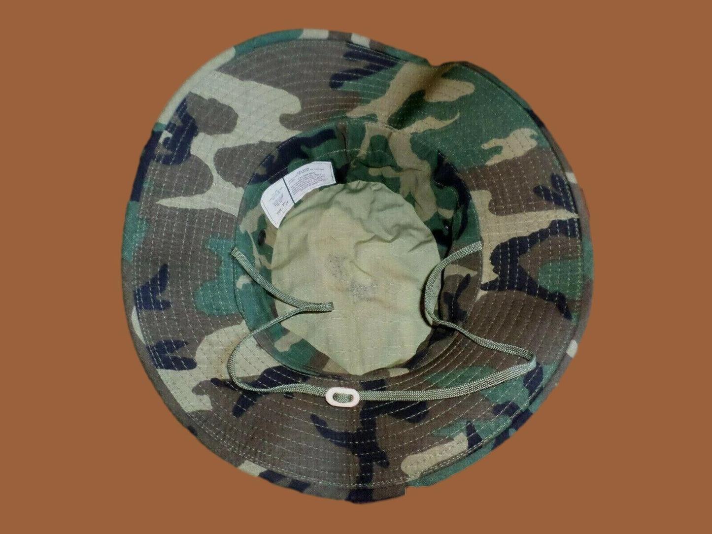 US MILITARY ARMY VIETNAM JUNGLE BOONIE HAT TYPE II ERDL CAMOUFLAGE X-LARGE 7 3/4