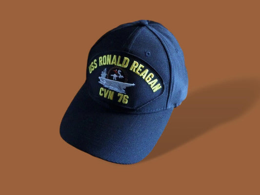 USS RONALD REAGAN CVN-76 NAVY SHIP HAT OFFICIAL U.S MILITARY BALL CAP U.S.A MADE