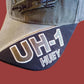 U.S ARMY UH-1 HUEY HAT EMBROIDERED MILITARY BALL CAP STONE WASHED OD GREEN