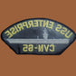 U.S NAVY SHIP HAT PATCH USS ENTERPRISE CVN-65  CARRIER U.S.A MADE HEAT TRANSFER