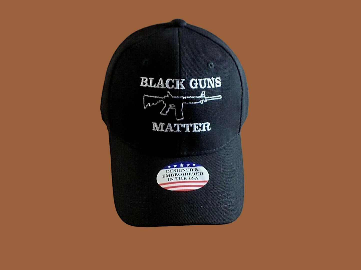 BLACK GUNS MATTER 6 PANEL CAP EMBROIDERED HAT 2nd AMENDMENT
