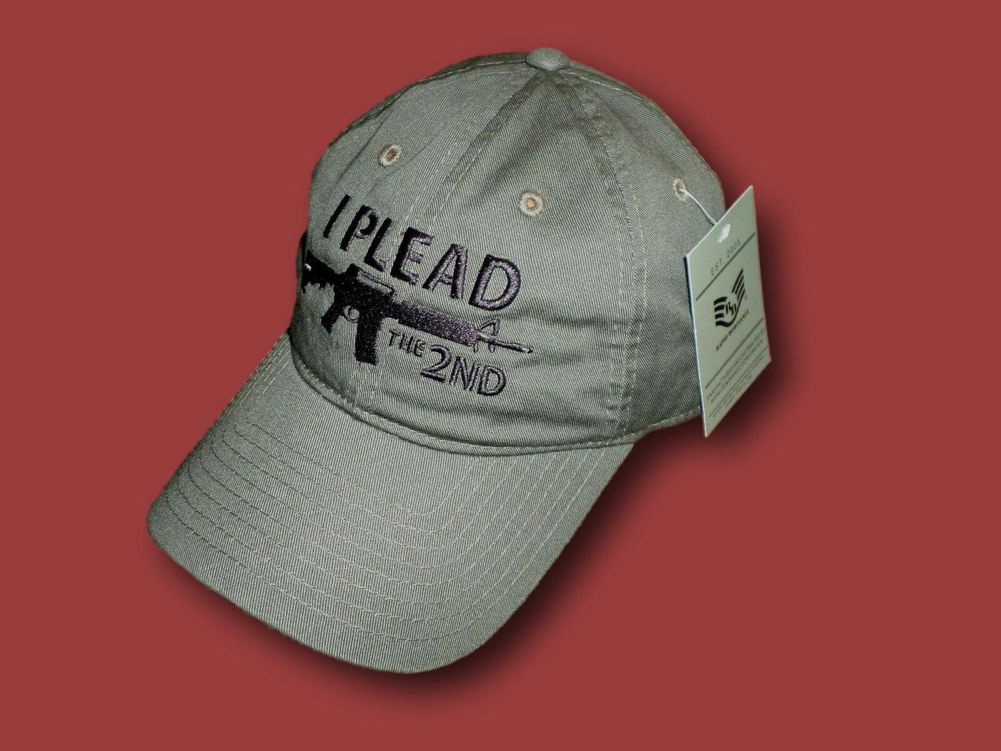 I Plead The 2nd Amendment Hat Embroidered Polo green Baseball Cap Relaxed Fit