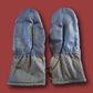 GERMAN MILITARY LINED MITTENS ARMY COLD WEATHER LEATHER PALMS SURPLUS