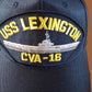USS LEXINGTON CVA-16 NAVY SHIP HAT U.S MILITARY OFFICIAL BALL CAP U.S.A MADE