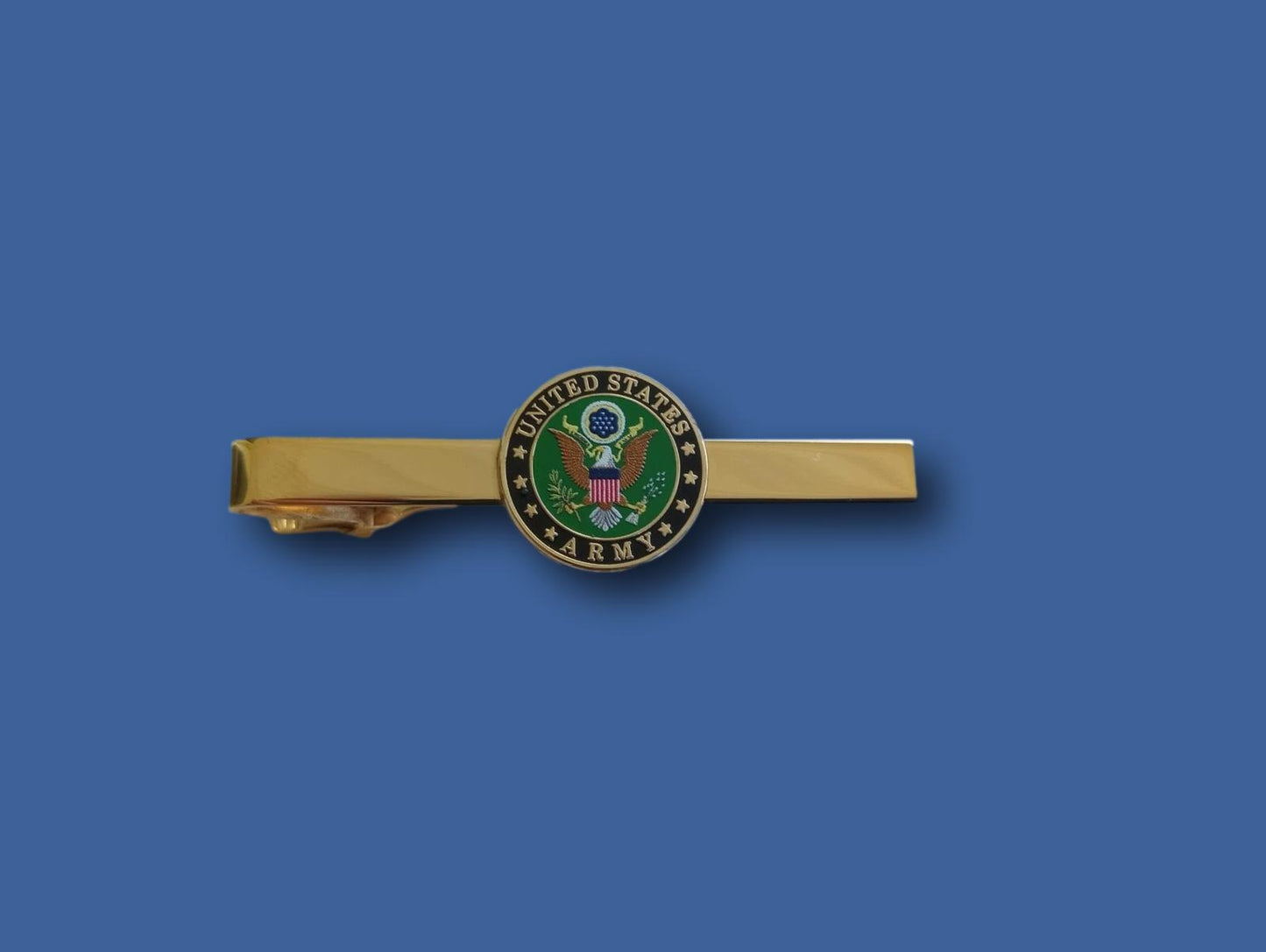 U.S MILITARY ARMY TIE BAR OR TIE TAC CLIP ON TYPE UNITED STATES ARMY U.S.A MADE