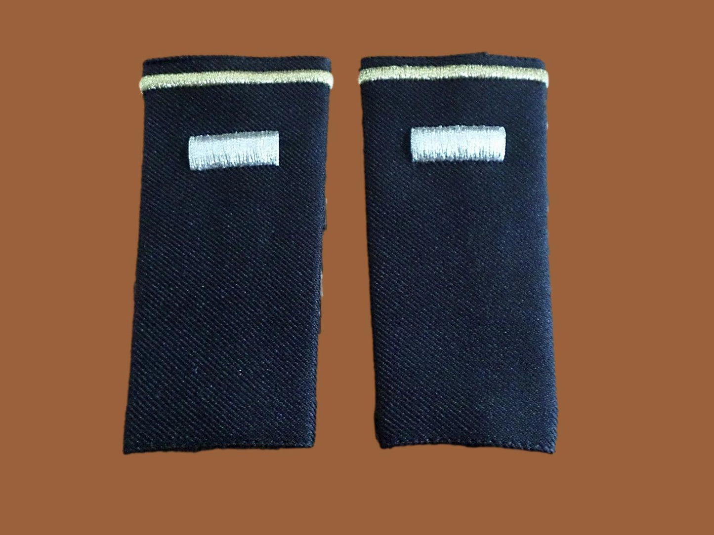 U.S MILITARY ARMY EPAULETS 1st LIEUTENANT SHOULDER RANK BLACK USA MADE