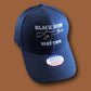 BLACK GUNS MATTER 6 PANEL CAP EMBROIDERED HAT 2nd AMENDMENT NAVY BLUE