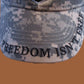 WOUNDED WARRIOR HONOR CAMOUFLAGE HAT CAP FREEDOM ISN'T FREE ON BILL
