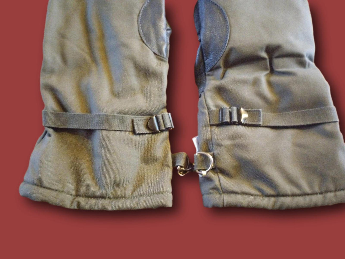 GERMAN MILITARY LINED MITTENS ARMY COLD WEATHER LEATHER PALMS SURPLUS