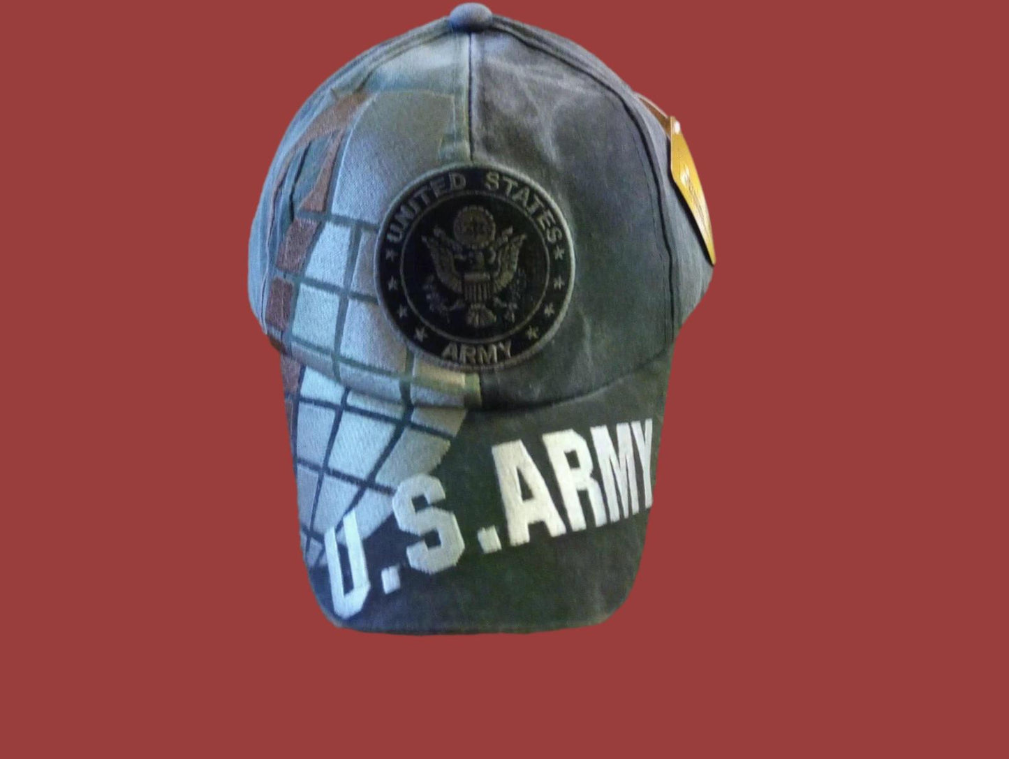 U.S MILITARY ARMY GRENADE HAT BALL CAP EMBROIDERED GRENADE ON FRONT U.S FLAG