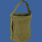 COLLAPSIBLE CANVAS WATER BUCKET 2 GALLON PAIL WITH CARRY HANDLES OD GREEN